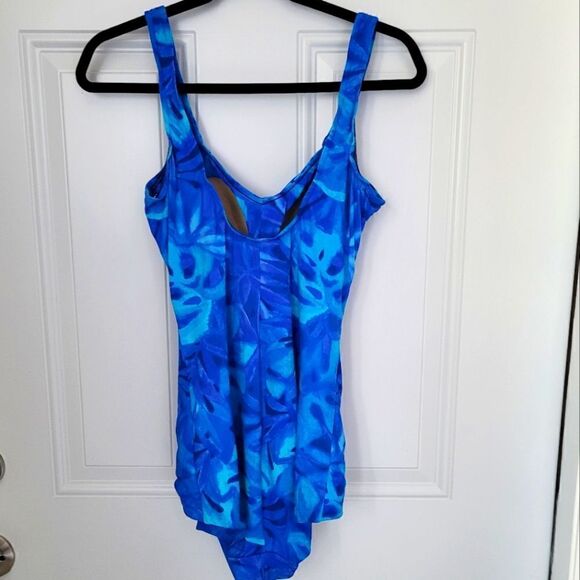 Maxine of Hollywood🏝 blue One-piece swimsuit size 16 - Picture 11 of 16